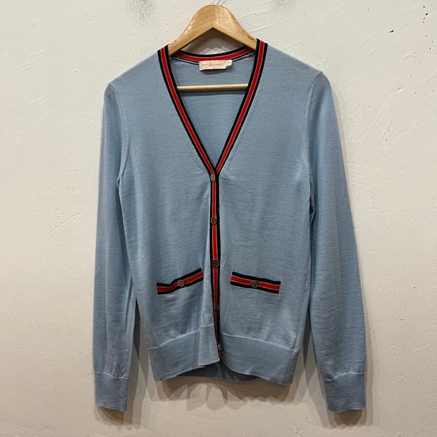 토리버치 메리노울 금장 가디건 우먼즈