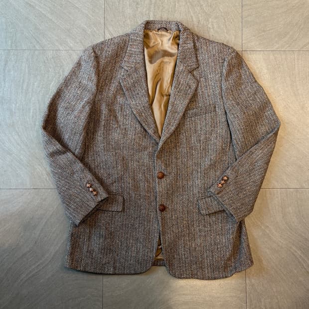 빈티지 해리스트위드 울 자켓 