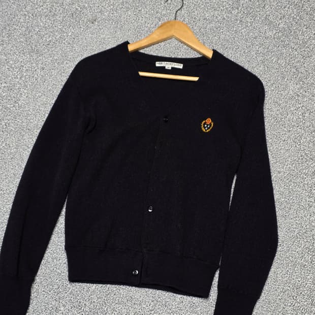 (M) 헤리티지플로스 여성 가디건 블랙