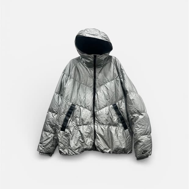 나이키 메탈 실버 덕다운 패딩 남성 L 100-105