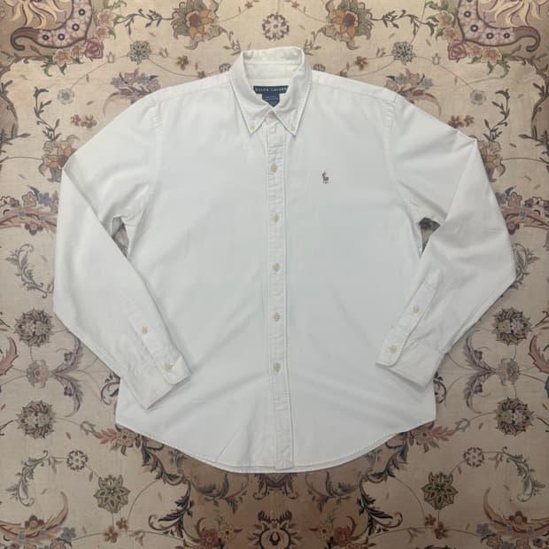 폴로랄프로렌 포니로고 화이트긴팔셔츠