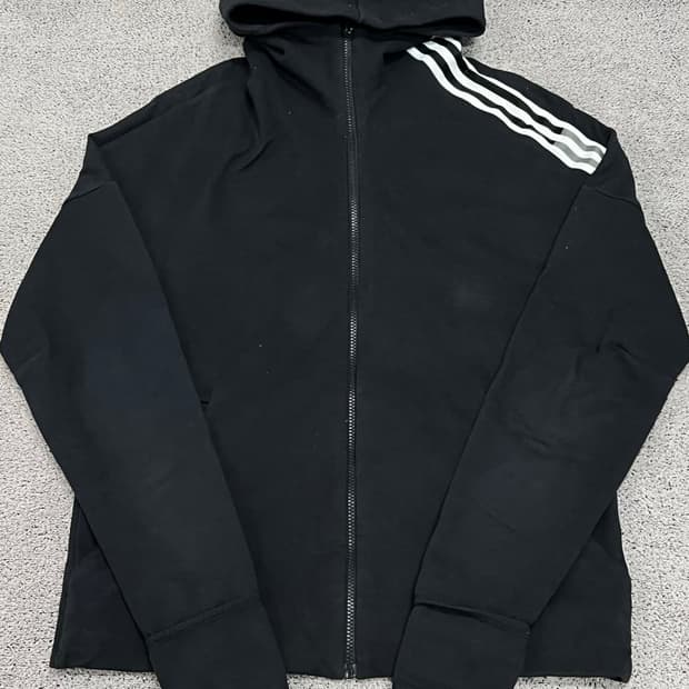 (XXL) 아디다스 트레이닝 후드집업 블랙