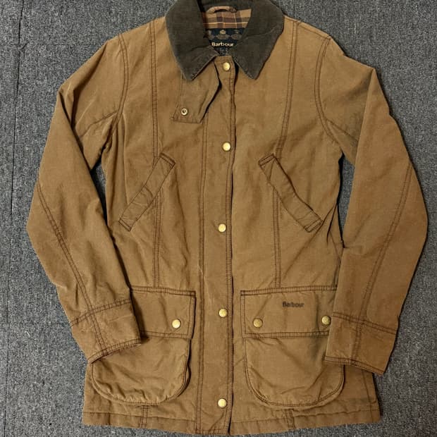 바버 빈티지 비드넬 왁스 자켓