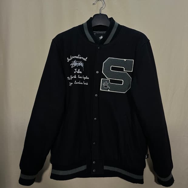 스투시 빅 S로고 레터맨 바시티 자켓 처분 