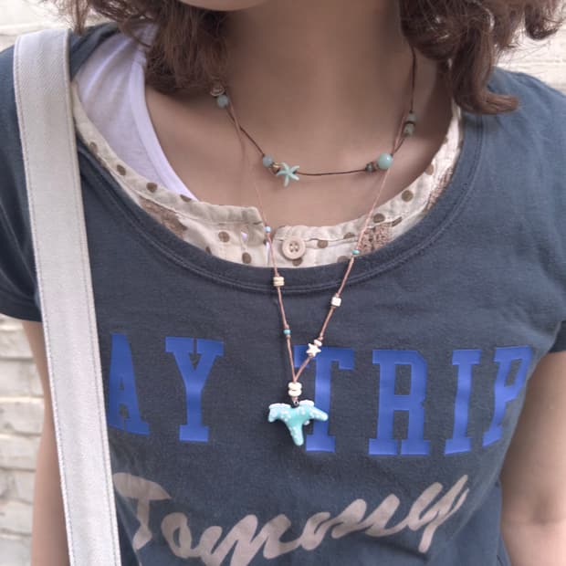 mint-sunset star necklace 민트 선셋 스타 목걸이