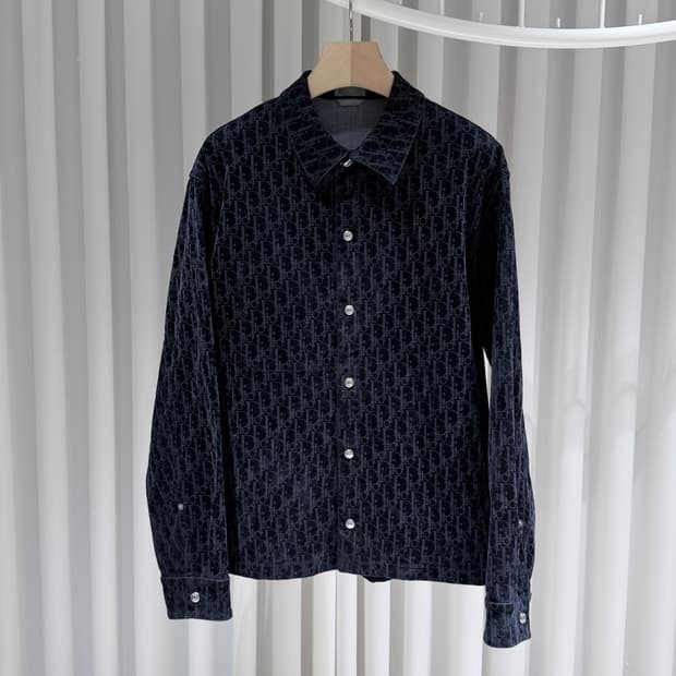 (A+/50) / 디올 오블리크 벨벳 카스리 데님 자켓