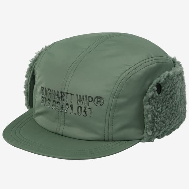 칼하트 WIP 올텐 이어 가드 캡 덕 그린