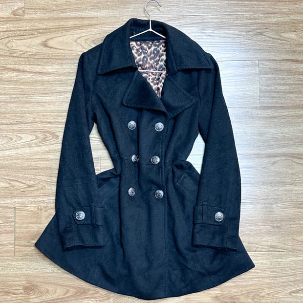 빈티지 블랙 호피 코트 오네갸루 로걀 공겜여주 마즈깔 헤이세이 고딕 고스