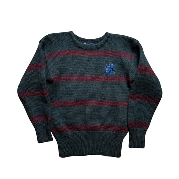 90s 폴로 보트넥 헤비 울 니트