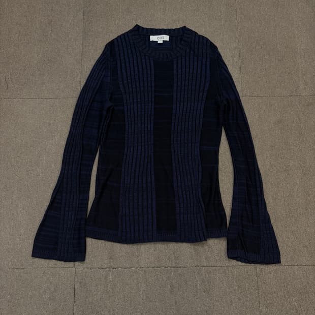 cos 코스 우먼스 레이온 스트라이프 간절기 니트 m