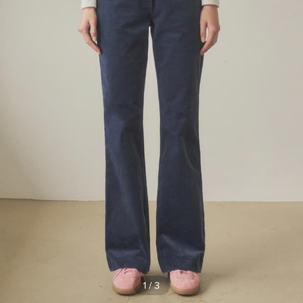 시야쥬 부츠컷 코듀로이 팬츠_Blue