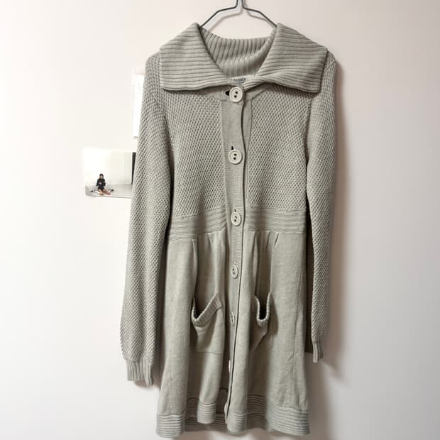 빈티지 단추 니트 원피스