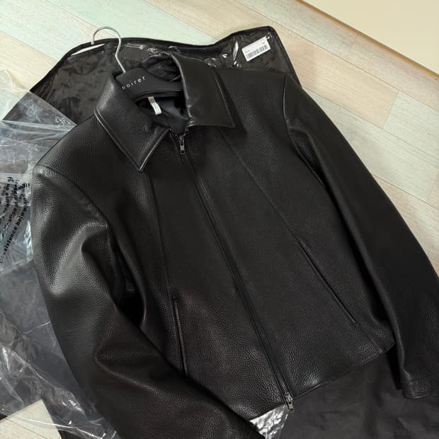 노이어 고트 슈렁큰 레더 자켓 블랙 48