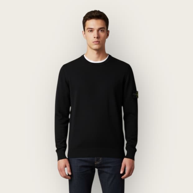 M/ 스톤아일랜드 와펜패치 클래식 울 니트