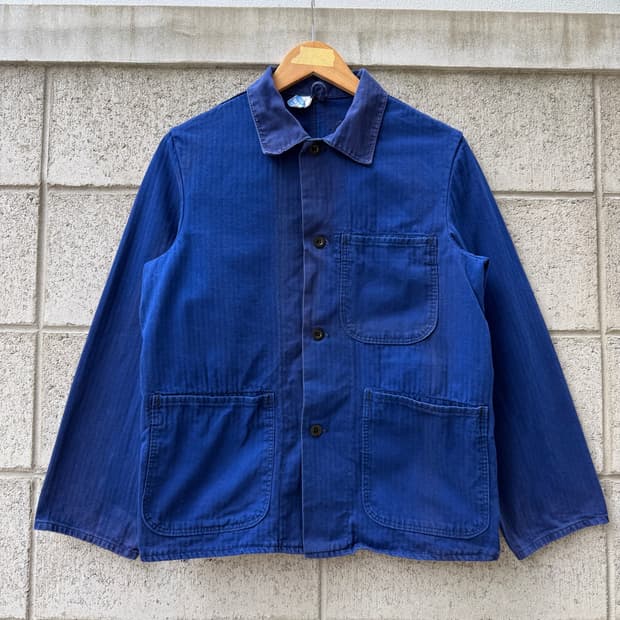 70s GERMAN FADED PURPLE HBT 헤링본트윌 워크자켓