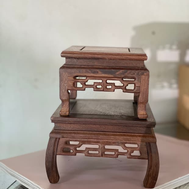 빈티지 일본 나무 미니스툴 좌대 받침대 소품