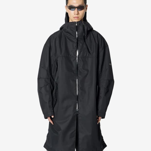 록히드마틴 더블 집 테크 파카 롱 바람막이 블랙 사이즈 1