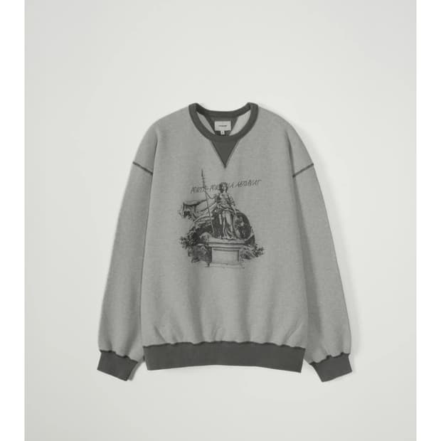 인더로우 Athena Sweat Pullover Grey Melange