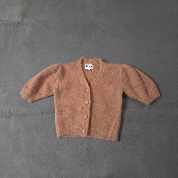 Rouje Paris NONO 볼레로 반팔 모헤어 가디건 34