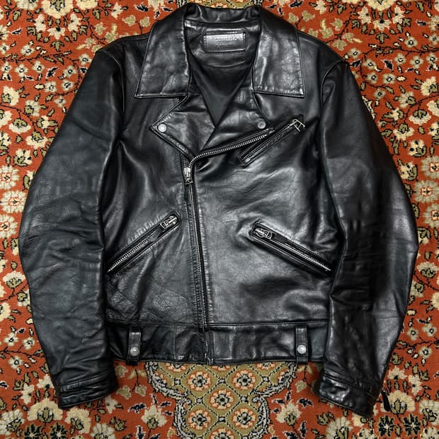 [L] ACOUSTIC 빈티지 말가죽 더블 라이더 가죽자켓