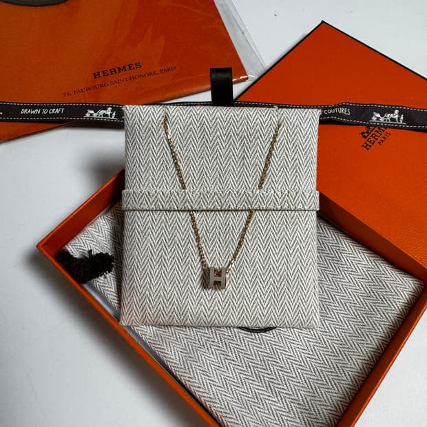 [마론글라세&로즈골드] 에르메스 미니 팝아슈 목걸이