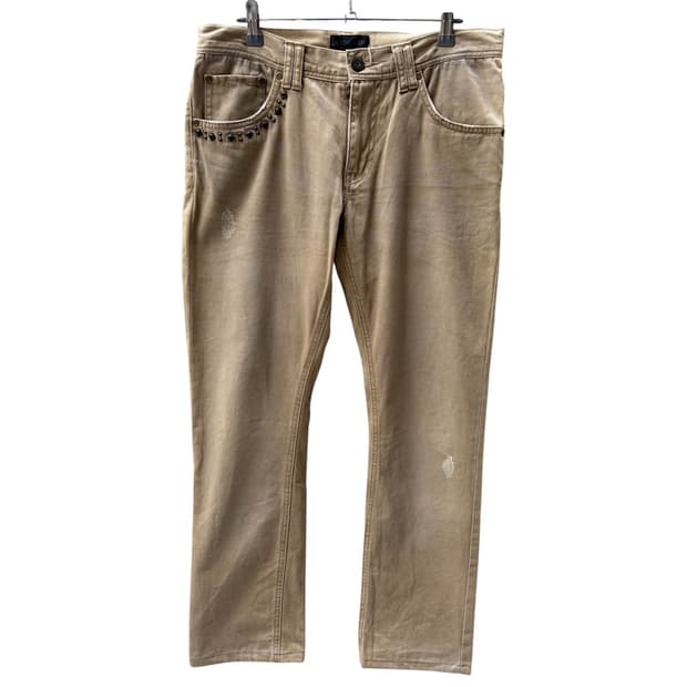 in the attic tribal detail denim pants