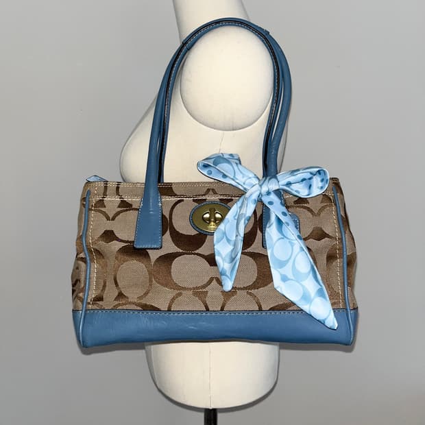 2000ss COACH skyblue Shoulder bag