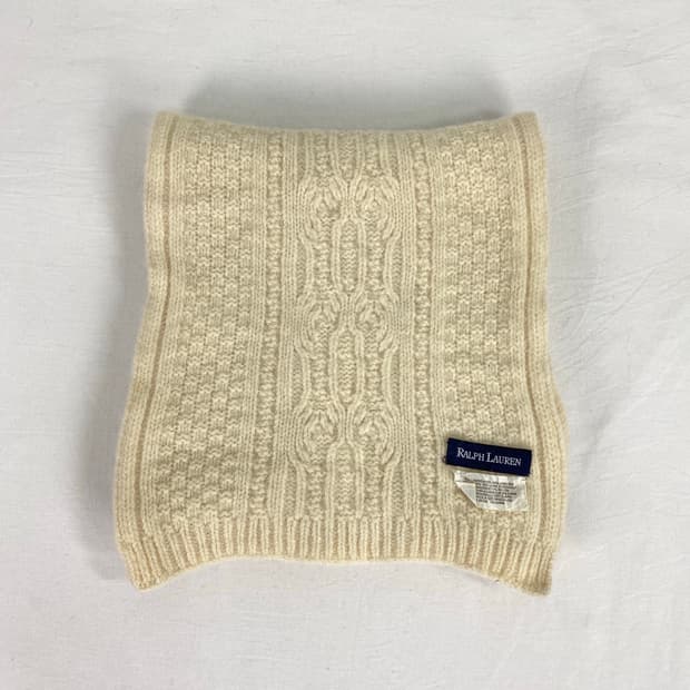 랄프로렌 꽈배기 램스울 머플러