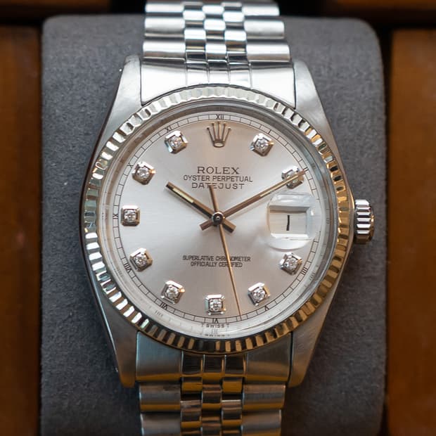 롤렉스 데이저스트 1601 실버 텐포인트 빈티지 시계