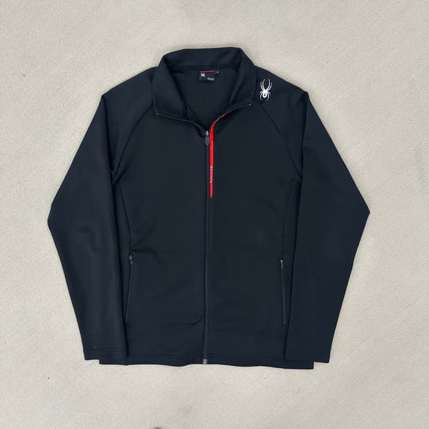 스파이더 블랙 기능성 집업 자켓 XL