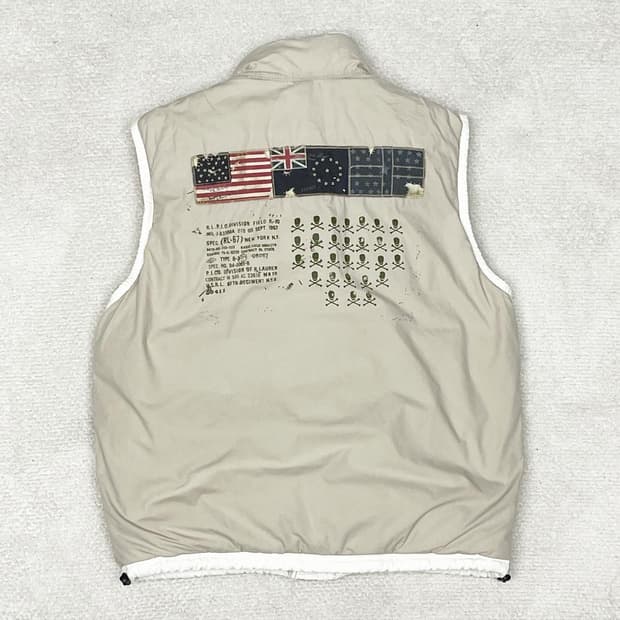 폴로 랄프로렌 빈티지 성조기 패디드 베스트 