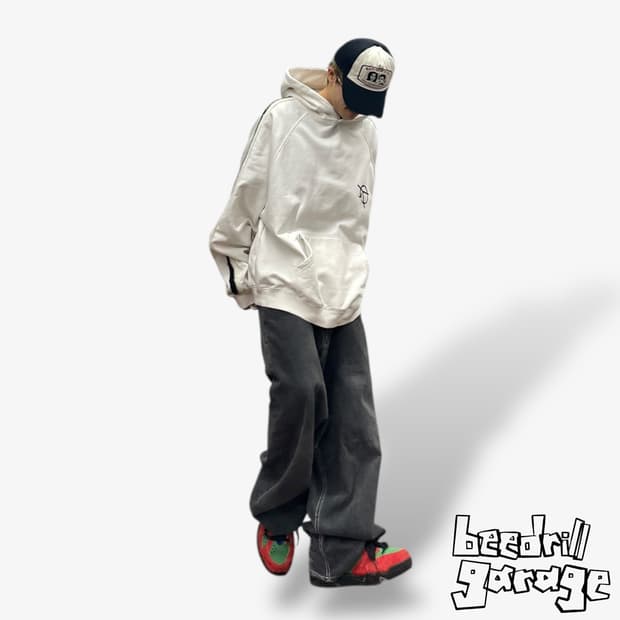 OY 컷팅 테이프 후드티