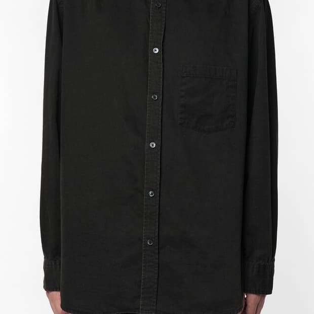 [3] 이얼즈어고 오버다이드 코튼드릴 포이카 셔츠 블랙