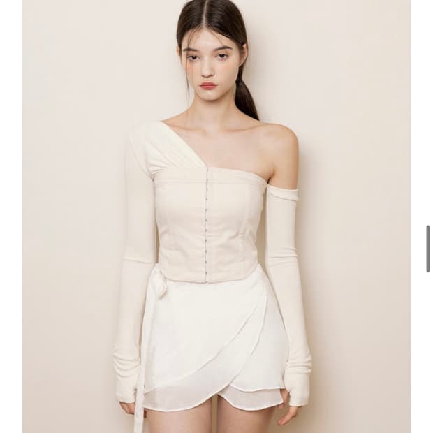 낫유어로즈 쉬폰 랩스커트 