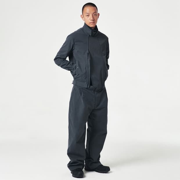 EE DOUBLE ZIP HARRINGTON JACKET GREY L