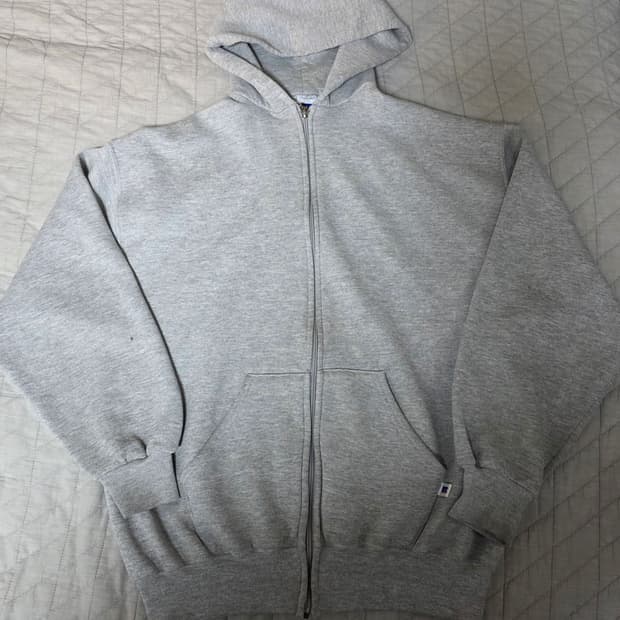 [L] 90s USA 빈티지 러셀 애슬레틱 후드집업 헤더그레이