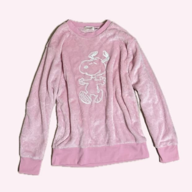 Peanuts 스누피 핑크 맨투맨 L