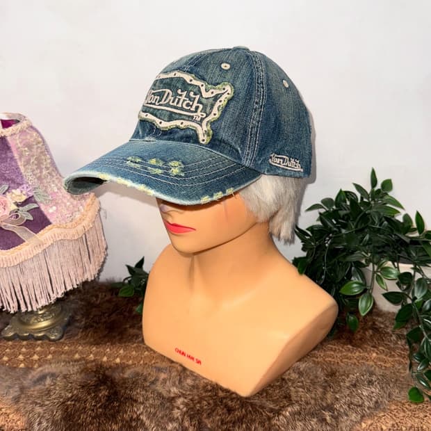 Von Dutch washing denim logo ball cap