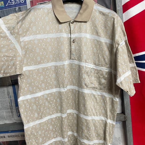 던힐 문양 반팔 카라티
