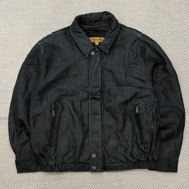투데이즈맨 리얼 레더 봄버자켓 r2877
