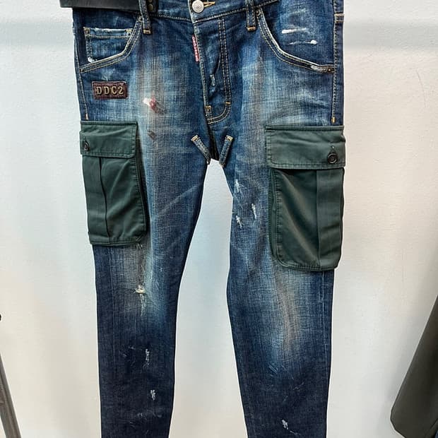 31-32) 디스퀘어드 카고포켓 워싱진 