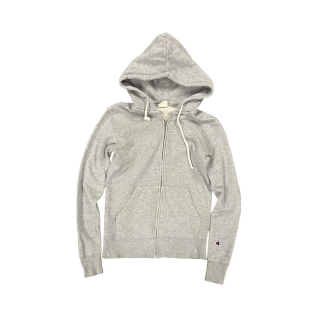 W-S) 챔피온 그레이 미니로고 후드집업 TH-025