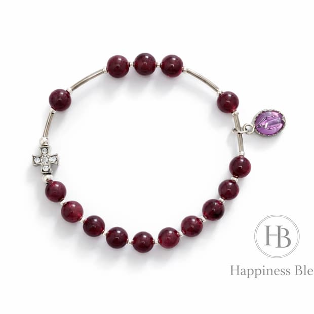 가넷 묵주팔찌 / 여성용 핸드메이드