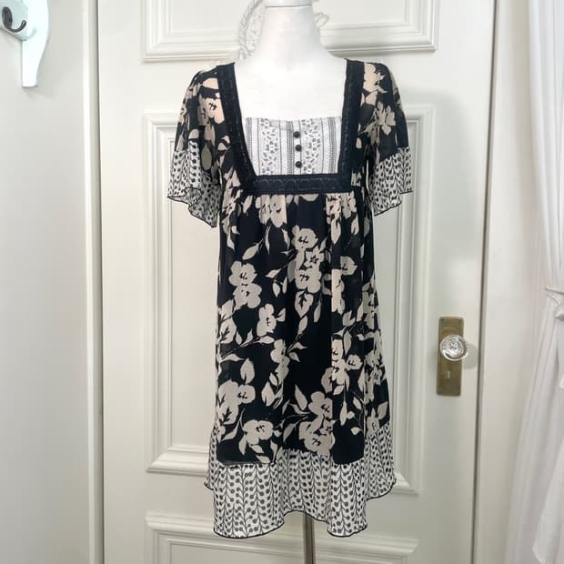black flower lace summer opc