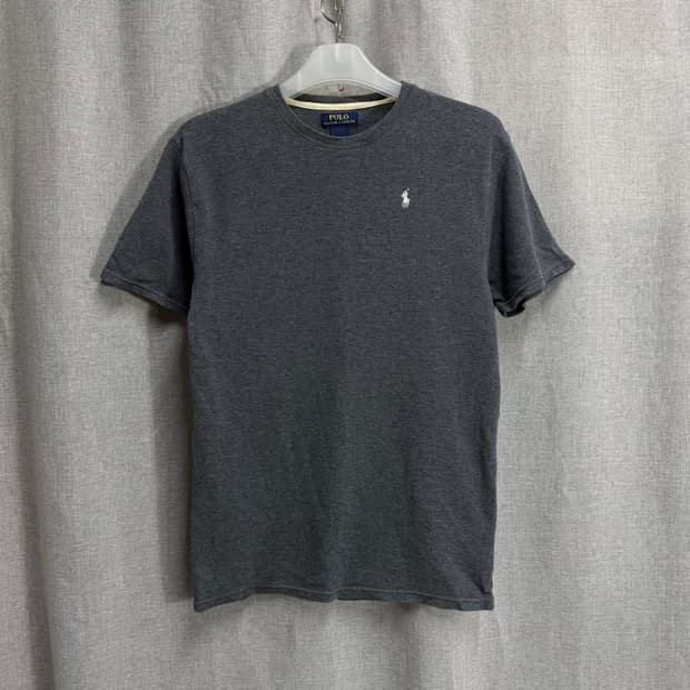 [L] 폴로 랄프로렌 차콜 면 반팔 라운드 티셔츠