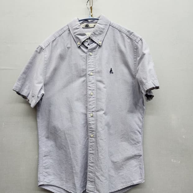 빈폴 로고자수 옥스포드 반팔셔츠 95(L) 남여공용