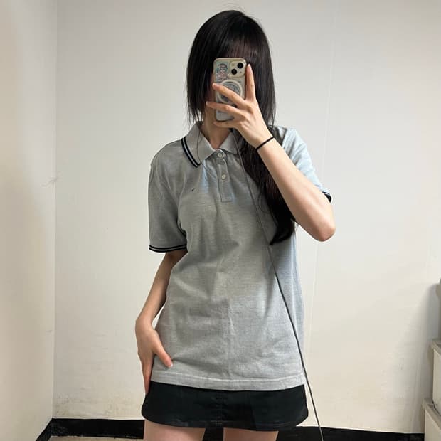 Tommy Hilfiger Grey Collar T-Shirt