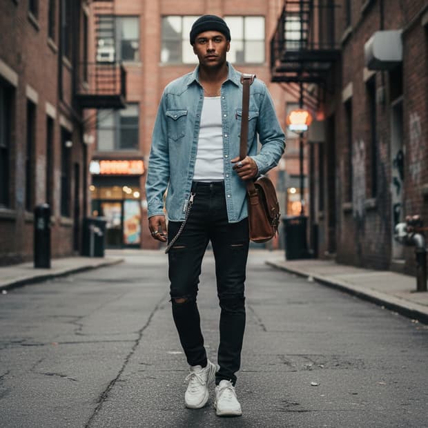 리바이스 바스토우 웨스턴 데님 셔츠 슬림핏 M사이즈