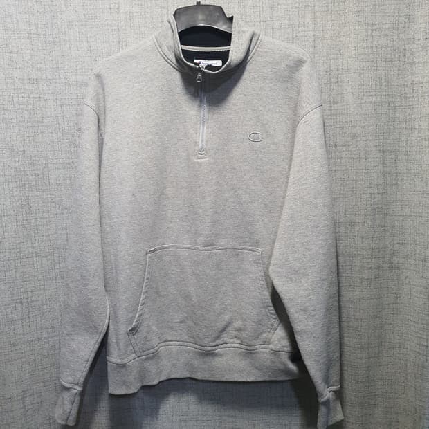 챔피온 하프집업 맨투맨 그레이 