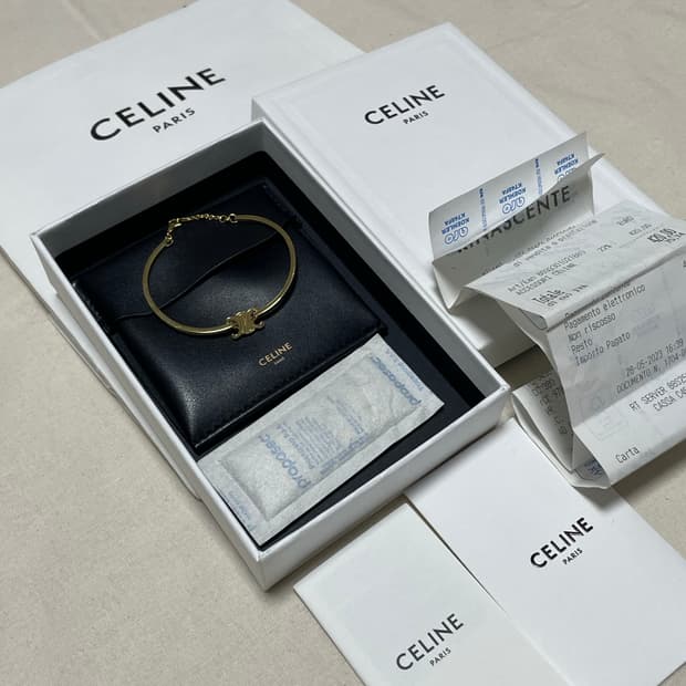 풀구성) 셀린느 트리옹프 아티큘레이티드 금장 팔찌 [os]